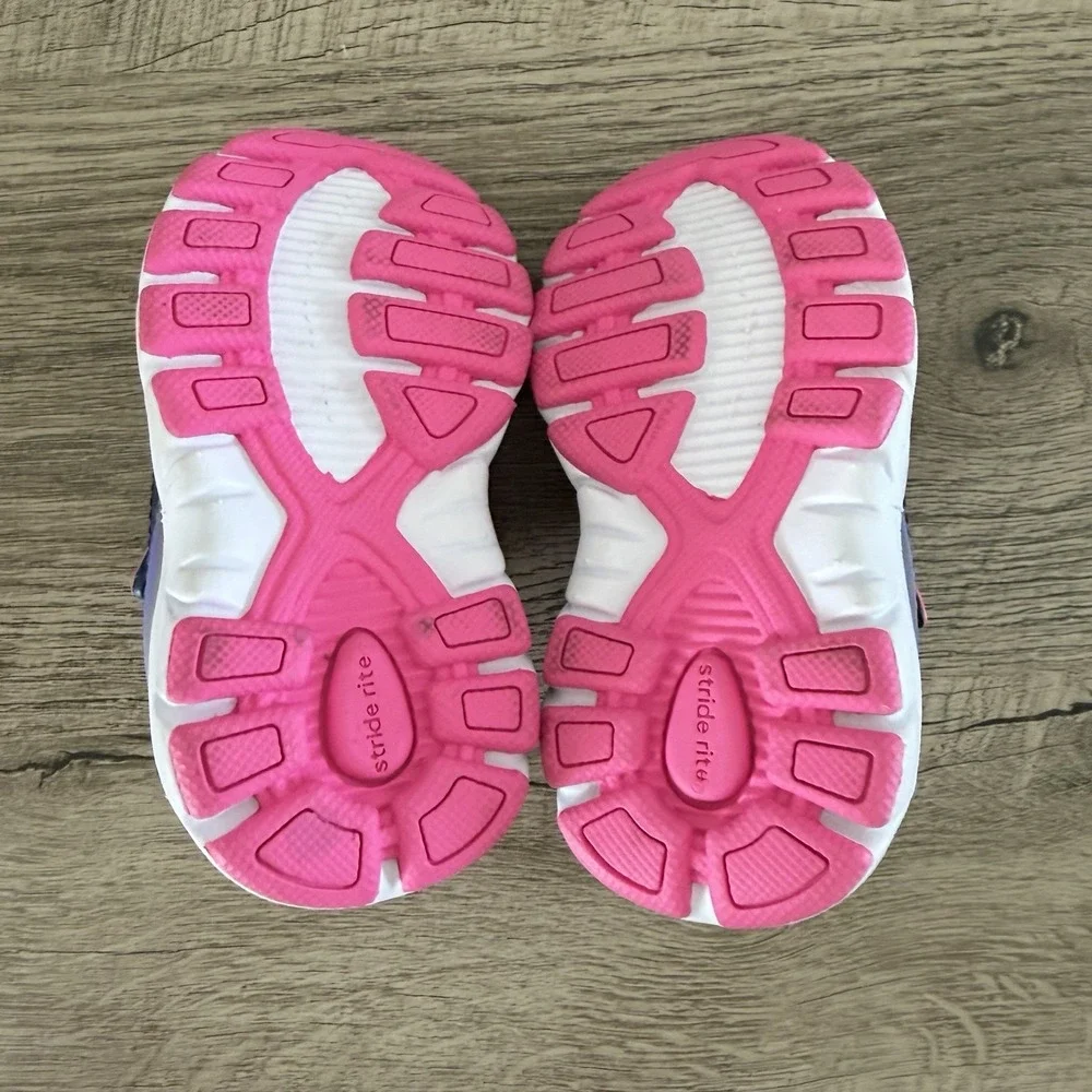 Stride Rite Girls M2P Journey Player Pink Purple Sneaker Shoes Toddler Size 4.5M